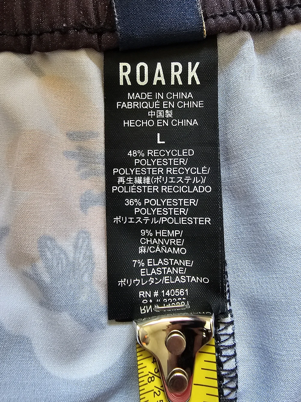 Roark Men's Black Swim Shorts with Yellow & White Floral Faces